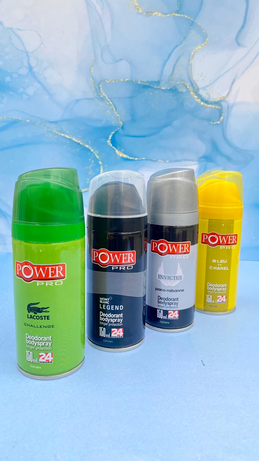 اسپری دئودورانت و خوشبو کننده بدن پاورپرو POWER PRO