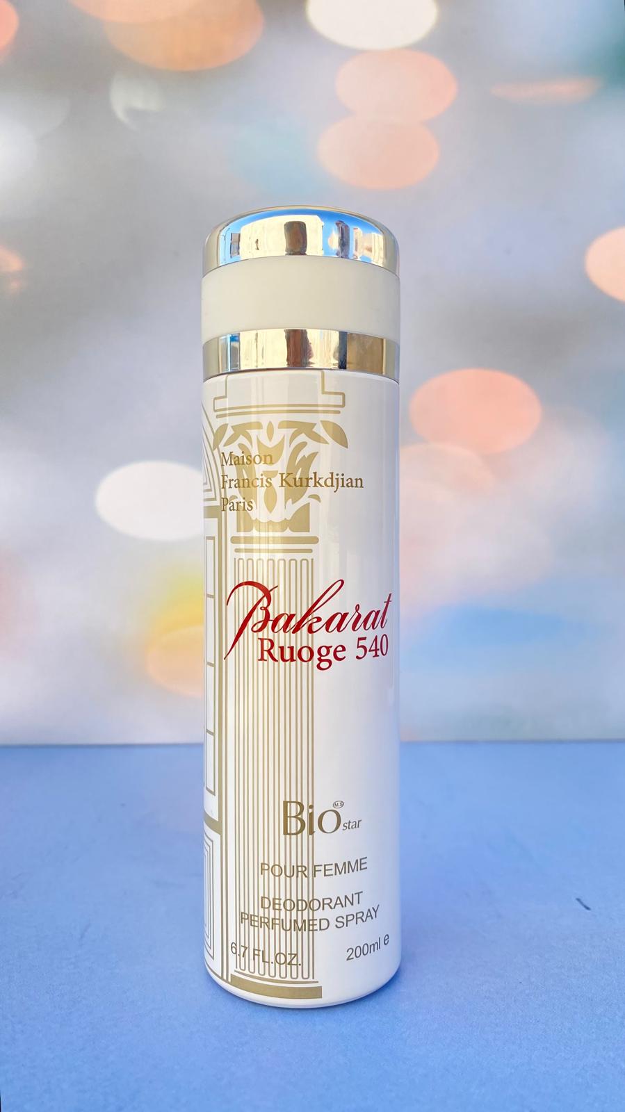 اسپری خوشبو کننده بدن مدل باکارات رژ Bakarat Ruoge بیو استار Bio Star