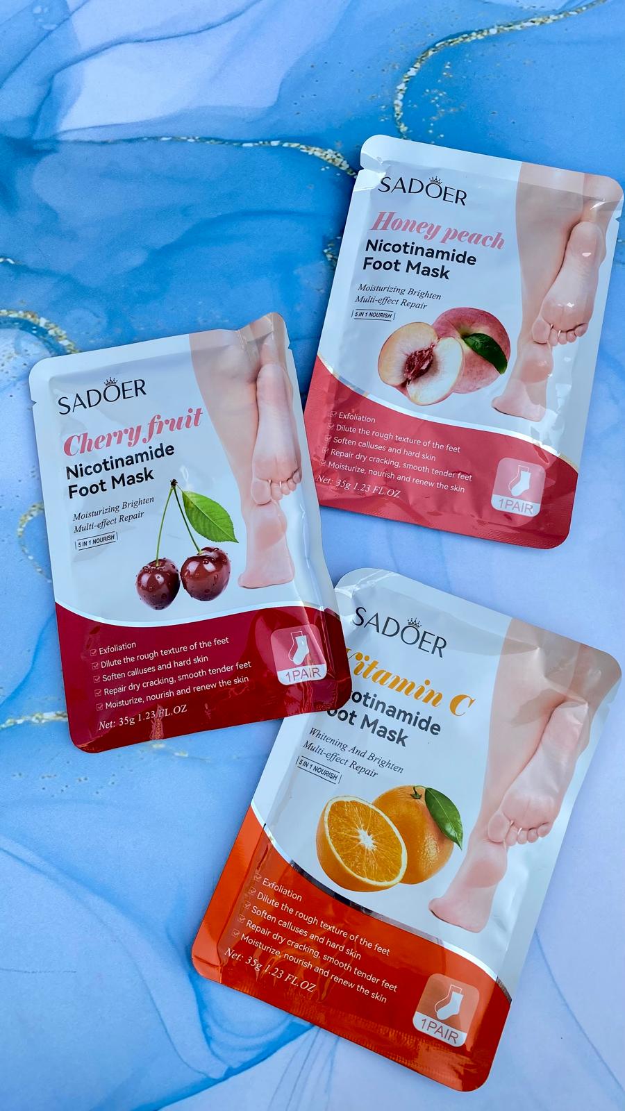 ماسک پا نیکوتین آمید سادور SADOER Nicotinamid Foot Mask