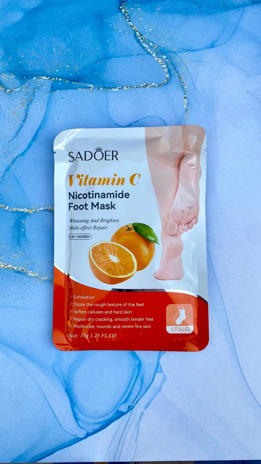 ماسک پا نیکوتین آمید سادور SADOER Nicotinamid Foot Mask