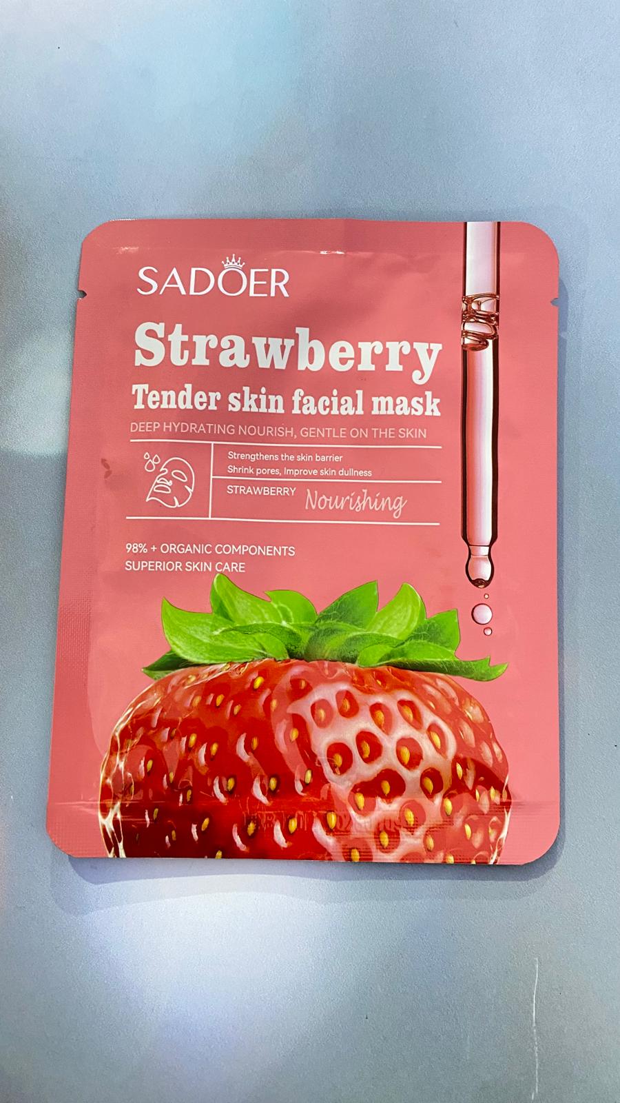 ماسک ورقه ای صورت سادور توت فرنگی